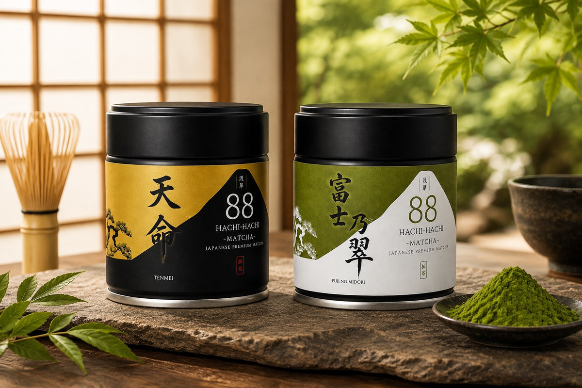 TENMEI & FUJI NO MIDORI|Japanese Matcha Selection 30g × 2 天命・富士乃翠|国産抹茶2缶セット
